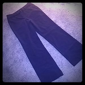 Black pin stripe slacks
